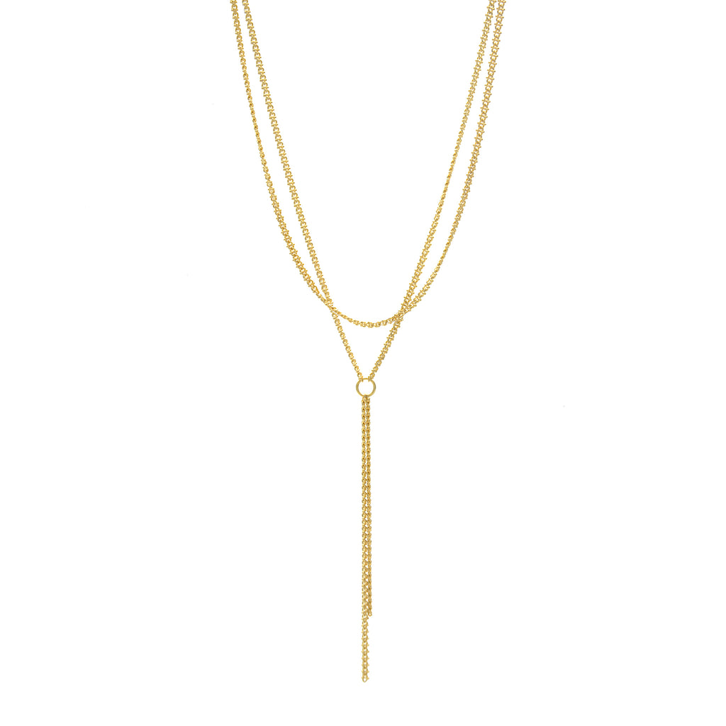 Cascata Long Chain Necklace in Gold Plated product photo