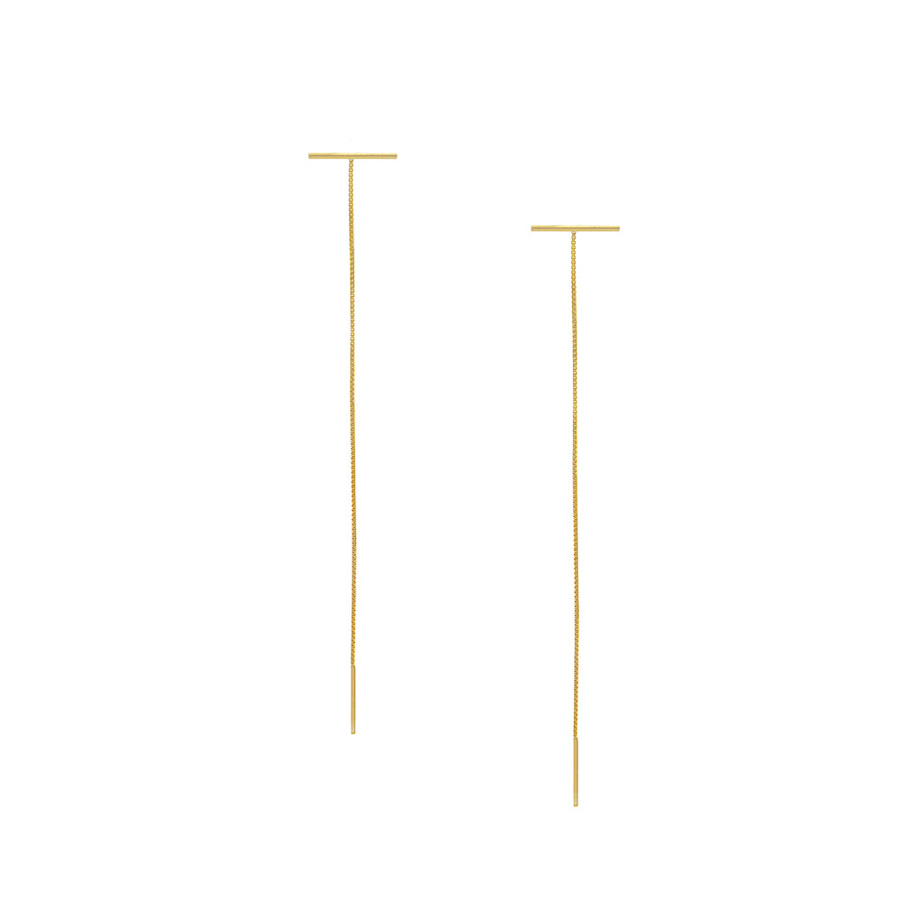 Cascata Threader Earrings in Gold Plated product photo