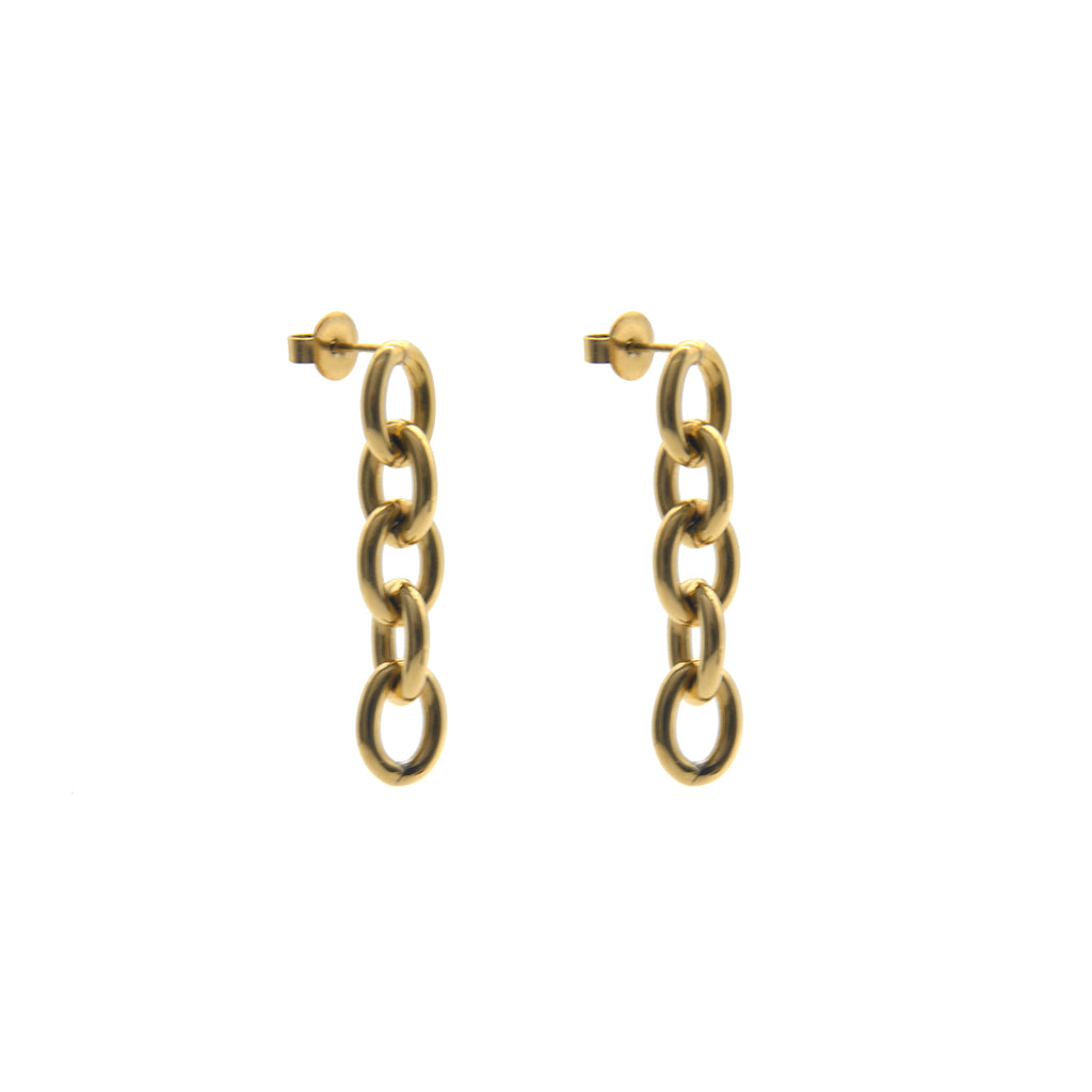 Cascata Chain Drop Earrings in Gold Plated Product photo