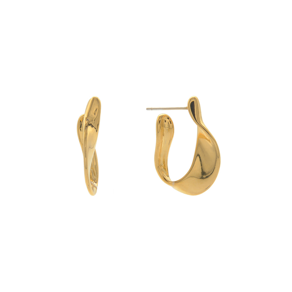 Eliana Hoops in Gold Plated product photo