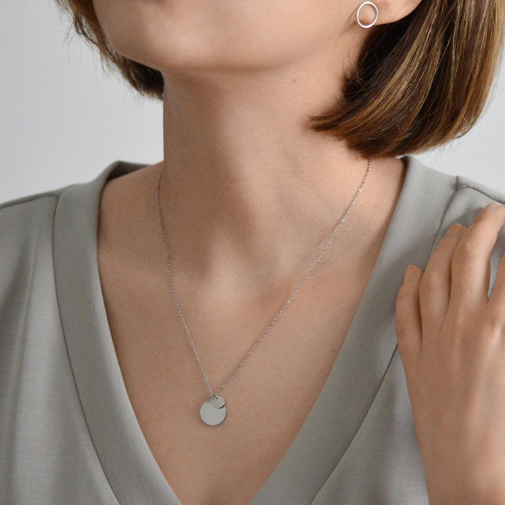 Milena Necklace with Two Pendants Lifestyle photo