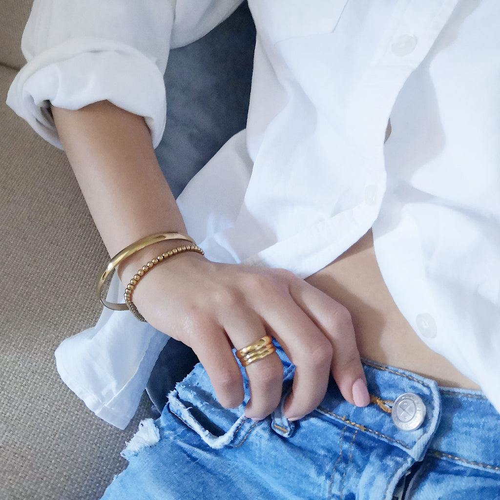 Nuance Beaded Bracelet in Gold Filled Lifestyle photo